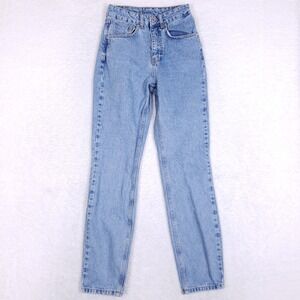 The Ragged Priest 24 High Waisted Straight Leg Light Wash Jeans Mom Denim